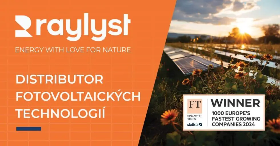 Nejrychleji rostoucí firmou Evropy je český distributor solárních technologií Raylyst